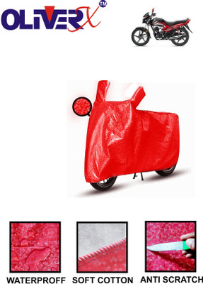 OliverX Waterproof Two Wheeler Cover for Honda(Dream Yuga, Red)