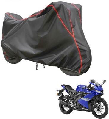 Love Me Two Wheeler Cover for Yamaha(R15S BS6, Grey, Red)