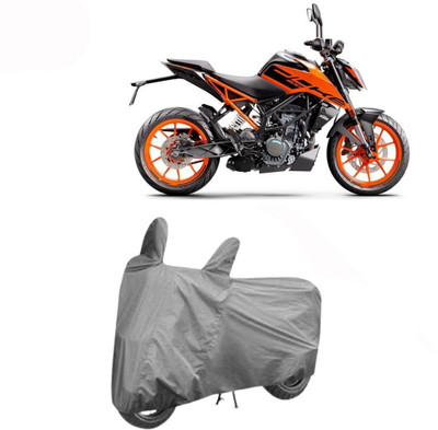 DeepShakshi AUTOMOTIVE Waterproof Two Wheeler Cover for KTM(Duke 200, Grey)