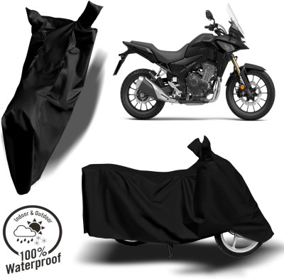 ROYAL AUTO MART Waterproof Two Wheeler Cover for Honda(CB 500, Black)