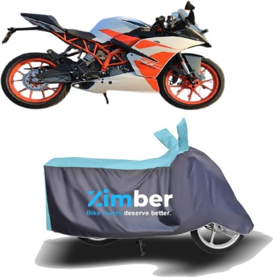 ZIMBER Two Wheeler Cover for KTM(RC 200, Blue, Grey)