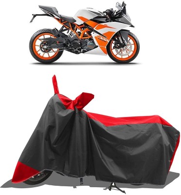 HWSXQAE Waterproof Two Wheeler Cover for KTM(RC 200, Red, Black)