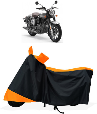 Tricway Two Wheeler Cover for Royal Enfield(Classic Gunmetal BS6, Orange)