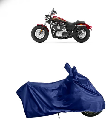 rakku Waterproof Two Wheeler Cover for Harley Davidson(1200 Custom, Blue)