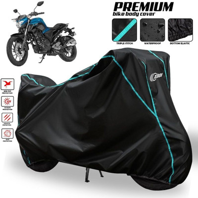 AutoGalaxy Waterproof Two Wheeler Cover for Yamaha(FZ25, Black, Blue, Multicolor)