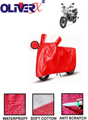 OliverX Waterproof Two Wheeler Cover for Hero(Splendor, Red)