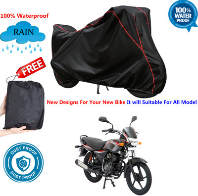 AutoGalaxy Waterproof Two Wheeler Cover for Bajaj(Platina 125, Black)