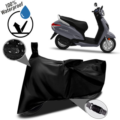 ROYAL AUTO MART Waterproof Two Wheeler Cover for Honda(Activa 6G, Black)