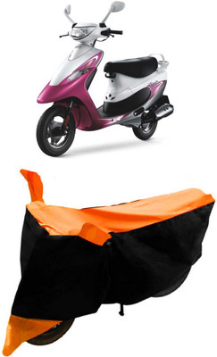NEXTON Waterproof Two Wheeler Cover for TVS(Scooty Pep+, Orange, Black)