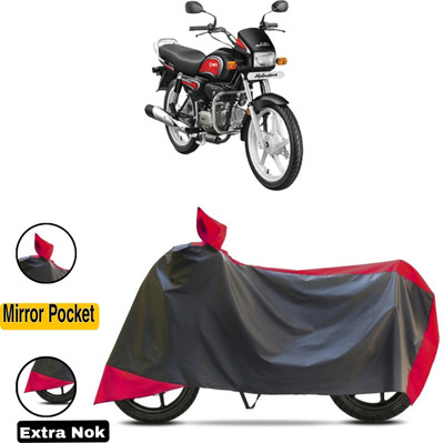 HWSXQAE Waterproof Two Wheeler Cover for Universal For Bike(Splendor, Red, Black)