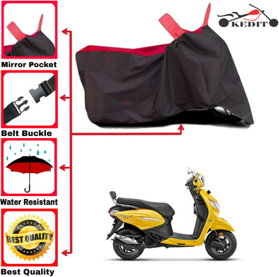 AASHTIK MART Two Wheeler Cover for Hero(Pleasure, Red, Black)