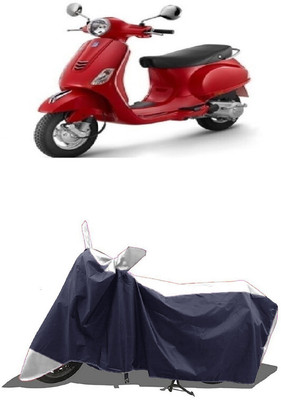 SUGASHRI Waterproof Two Wheeler Cover for Piaggio(Vespa, White, Blue)