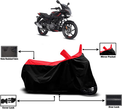 Amexride Two Wheeler Cover for Bajaj(Pulsar 180F, Red)