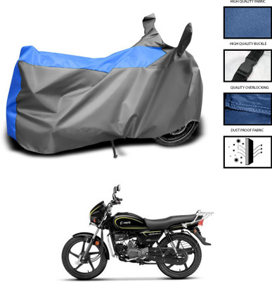 GOSHIV-car and bike accessories Waterproof Two Wheeler Cover for Hero(MotoCorp Splendor Plus, Grey, Blue)