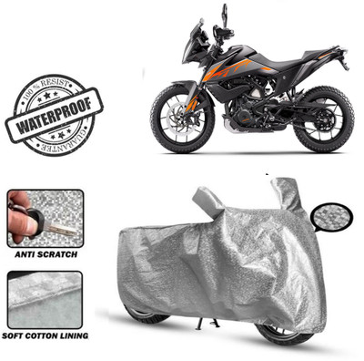 Autoinnovation Waterproof Two Wheeler Cover for KTM(390 Adventure, Silver)