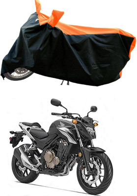 DeepShakshi AUTOMOTIVE Two Wheeler Cover for Honda(CB500F, Orange)