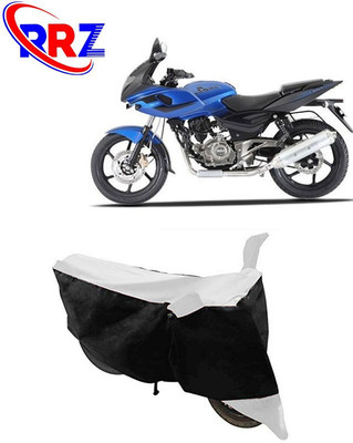 RRZ Waterproof Two Wheeler Cover for Bajaj(Pulsar 220 DTS-i, Black, White)