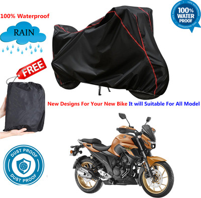 AUTOCAD Waterproof Two Wheeler Cover for Yamaha(FZ-S, Black)