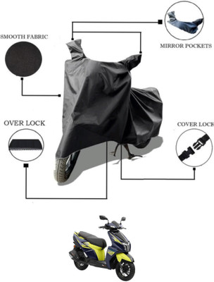 Mdstar Waterproof Two Wheeler Cover for TVS(Ntorq 125, Black)