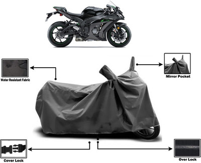 Amexride Two Wheeler Cover for Kawasaki(Ninja ZX-10R SE, Grey)