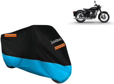 Juvdoxj Waterproof Two Wheeler Cover for Royal Enfield(Classic 350, Blue)