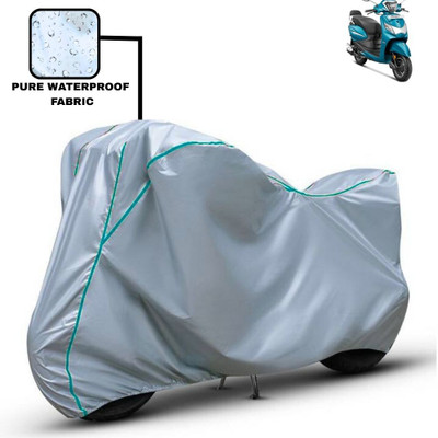 Delphinium Waterproof Two Wheeler Cover for Hero(Passion Xpro, Silver)