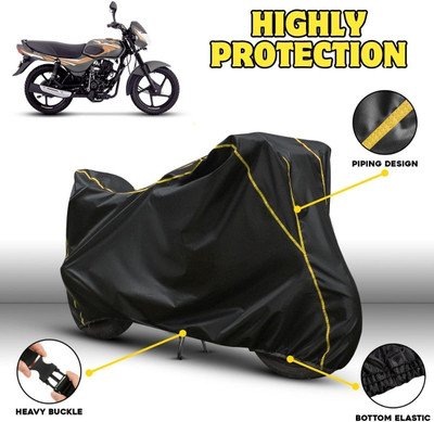 Starvin Waterproof Two Wheeler Cover for Bajaj(CT100, Black, Yellow)