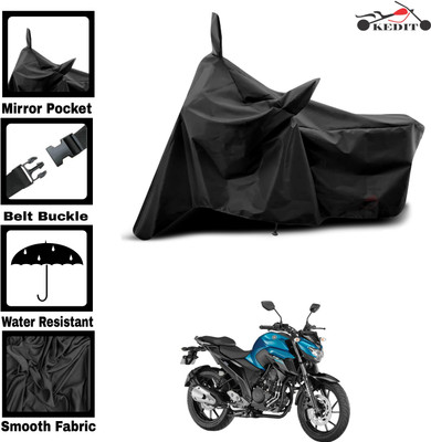 KEDIT Two Wheeler Cover for Universal For Bike(FZ V3, Black)
