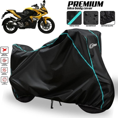 AutoGalaxy Two Wheeler Cover for Bajaj(Pulsar RS200 BS6, Black, Blue, Multicolor)