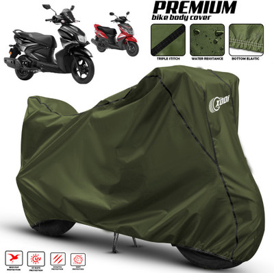 SThanaveX Waterproof Two Wheeler Cover for Yamaha(Ray-ZR 125FI, Green, Black)
