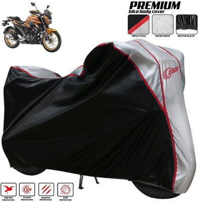 xodi Waterproof Two Wheeler Cover for Yamaha(FZ-S, Silver, Black)