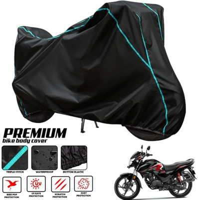 ZAQE Two Wheeler Cover for Honda(SP125, Black, Blue)