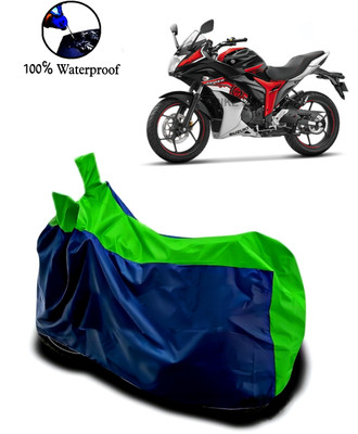 Autofly Waterproof Two Wheeler Cover for Suzuki(Gixxer SF, Blue, Green)