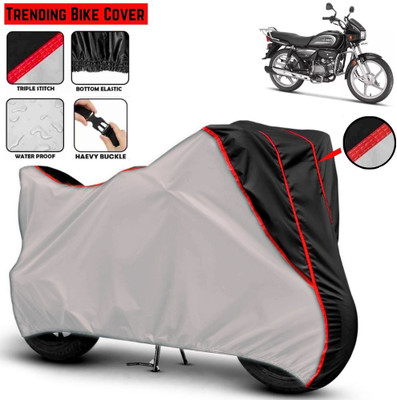 Mwiss Waterproof Two Wheeler Cover for Hero(Splendor I Smart, Silver, Black)