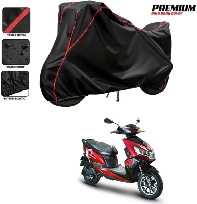 MADAFIYA Waterproof Two Wheeler Cover for Okinawa(Black, Red)