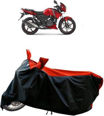KEDIT Two Wheeler Cover for TVS(Apache RTR 160 4V, Red, Black)