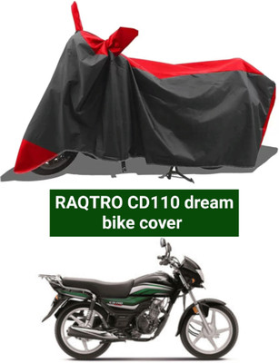 RAQTRO Two Wheeler Cover for Honda(CD 110 Dream, Red, Black)