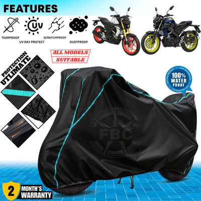 FBC Waterproof Two Wheeler Cover for Yamaha(MT 15 New BS6, Black, Blue)