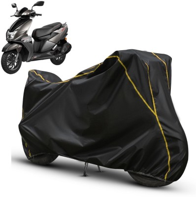 xodi Waterproof Two Wheeler Cover for TVS(NTORQ, Black, Yellow)