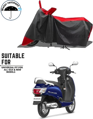 smwzxyu Waterproof Two Wheeler Cover for Suzuki(Access, Black)