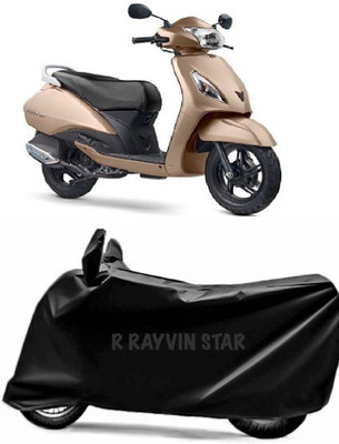 R Rayvin Star Two Wheeler Cover for TVS(Jupiter, Black)