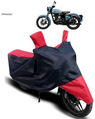 smwzxyu Waterproof Two Wheeler Cover for Royal Enfield(Classic 350, Black, Red)