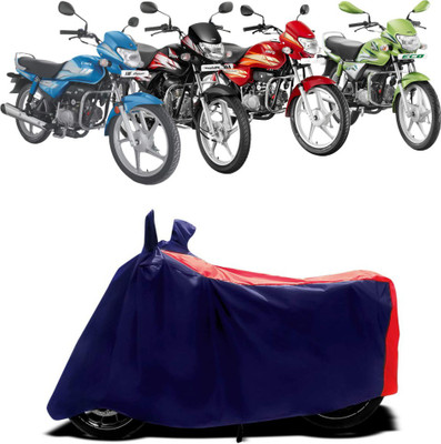 AutoGalaxy Waterproof Two Wheeler Cover for Hero(HF Deluxe Eco, Blue, Red)
