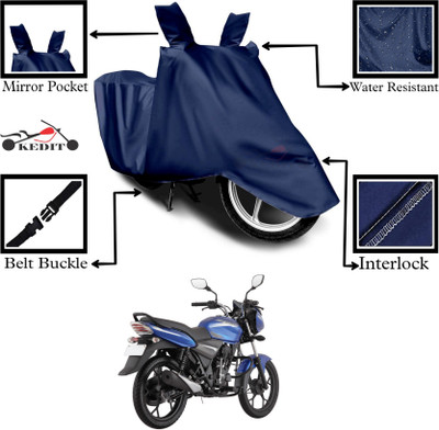 KEDIT Two Wheeler Cover for Universal For Bike(Discover 125 DTS-i, Blue)