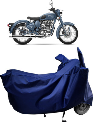 Amexride Two Wheeler Cover for Royal Enfield(Classic Squadron, Blue)