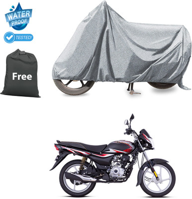 CODOKI Waterproof Two Wheeler Cover for Bajaj(Platina 100 DTS-i, Silver)