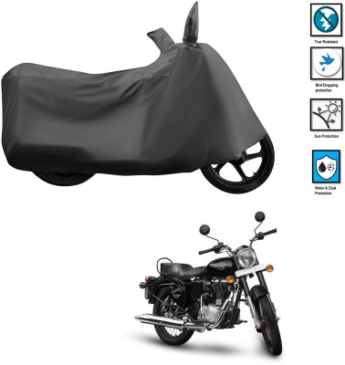 CODOKI Waterproof Two Wheeler Cover for Royal Enfield(Bullet 350 New BS6, Grey)