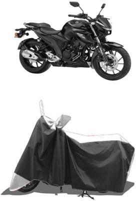 SUGASHRI Waterproof Two Wheeler Cover for Yamaha(FZ-25 BS6, White, Black)