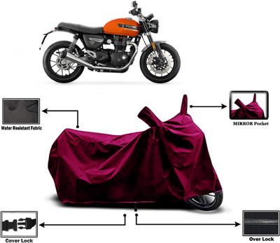 Amexride Two Wheeler Cover for Triumph(Speed Twin, Maroon)