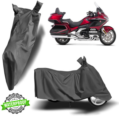 ROYAL AUTO MART Waterproof Two Wheeler Cover for Honda(Gold Wing, Grey)